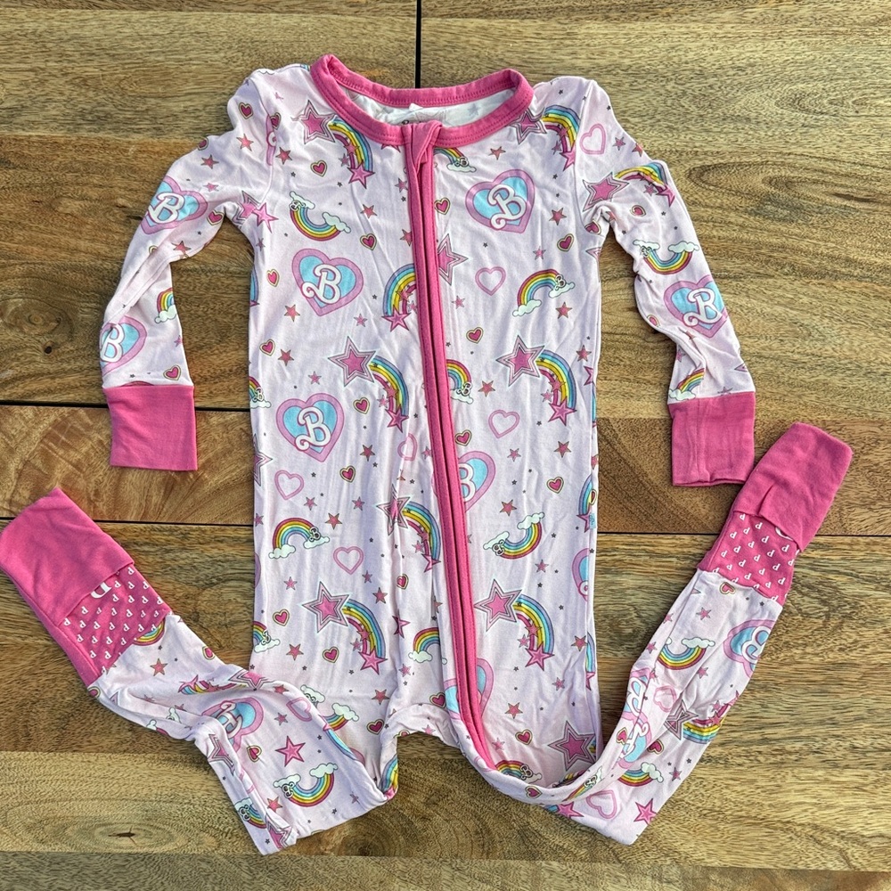 Posh Peanut Barbie Pajama Size 18-24 Months Rainbow Heart Limited Edition
